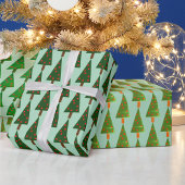 シンプルの形状クリスマスツリーラッピング紙 ラッピングペーパーシート