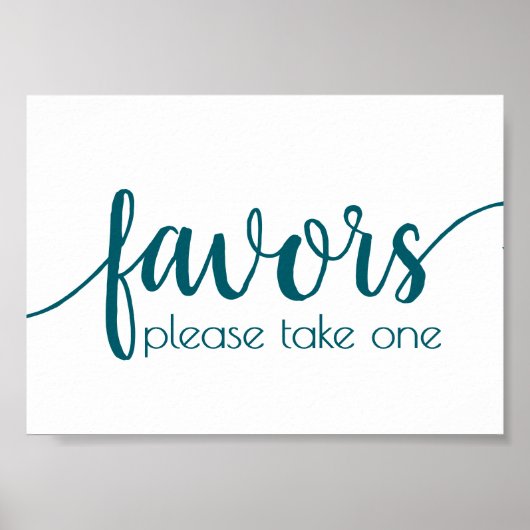 シンプルの恩恵 |ティール（緑がかった色）アクアウェディングパーティーイベント ポスター (正面)