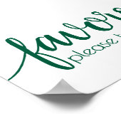 シンプルの恩恵 | ハンターグリーンウェディングパーティーイベント ポスター (角)