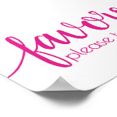 シンプルの恩恵 |ホットピンクウェディングパーティーイベント ポスター (角)