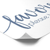 シンプルの恩恵 |埃っぽいブルーウェディングパーティーイベント ポスター (角)