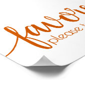 シンプルの恩恵 |秋オレンジウェディングパーティーイベント ポスター (角)