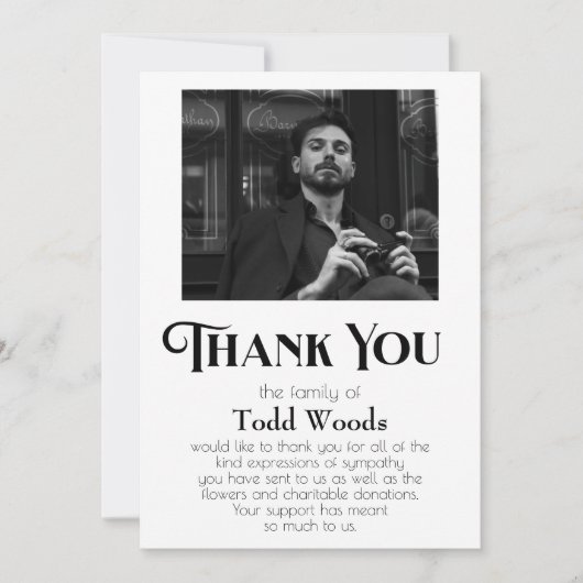 シンプルの悔やみや弔慰サンキューカード 招待状 (正面)