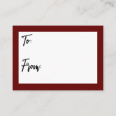 シンプルの手書きによる包みにはノーと言う! エンクロージャーカード (裏面)