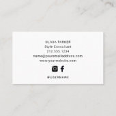 シンプルの挨拶|とはっきりしたタイポグラフィ 名刺 (裏面)