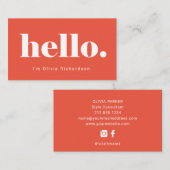 シンプルの挨拶|とはっきりしたタイポグラフィ 名刺 (正面/裏面)