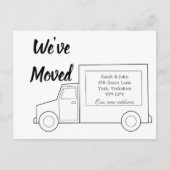 シンプルの新しい住所引っ越し 案内ポストカード (正面)
