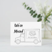 シンプルの新しい住所引っ越し 案内ポストカード (スタンド正面)