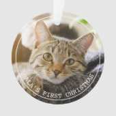 シンプルの枠動物のペット写真 オーナメント (正面)