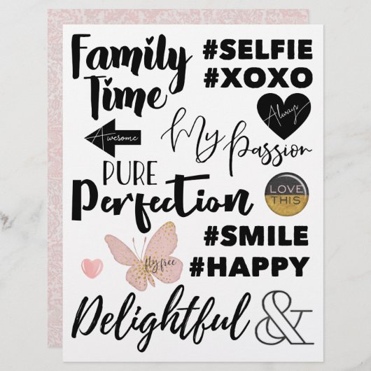 「シンプルの楽しみ」ワードアートセット01 (正面/裏面)