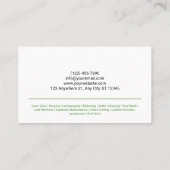 シンプルの気に造園ツリーサービスロゴ 名刺 (裏面)