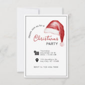 シンプルの水の色クリスマスパーティの招待状 招待状 (正面)