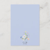 シンプルの水彩ワイルドフラワー詳細/方向 エンクロージャーカード (裏面)