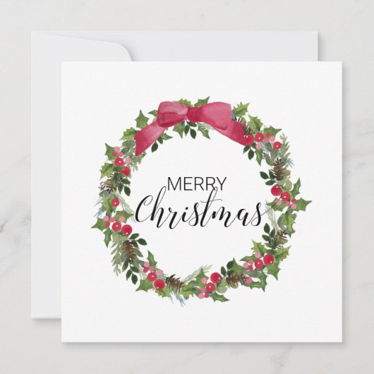 シンプルの水彩写真なし シーズンカード (正面)