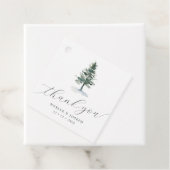 シンプルの水彩松の木ありがとうござ結婚う フェイバータグ (インサイチュ)