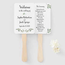 シンプルの水彩緑と台本 | 結婚s ハンドファン