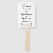 シンプルの水彩緑と台本 | 結婚s ハンドファン (正面)