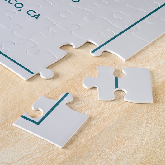 シンプルの水彩花の花束結婚フローラ ジグソーパズル (側面)