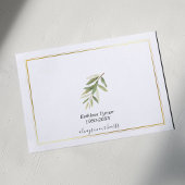 シンプルの水彩葉お祝い サンキューカード