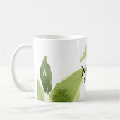 シンプルの水彩葉ママライフギバー コーヒーマグカップ (左)