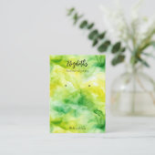 シンプルの水彩追加ロゴのイヤリング表示カード 名刺 (スタンド正面)