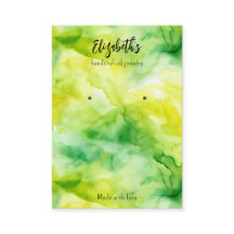 シンプルの水彩追加ロゴのイヤリング表示カード