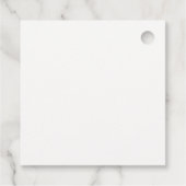 シンプルの水彩雪の結晶の冬の赤ちゃんシャワー フェイバータグ (裏面)