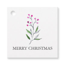 シンプルの水色クリスマスギフトタグ