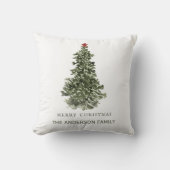 シンプルの水色クリスマスツリー クッション (正面)