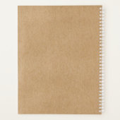 シンプルの水色ユーカリ葉パイ素朴プ プランナー手帳 (裏面)