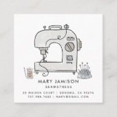 シンプルの水色 スクエア名刺 (正面)