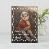 シンプルの波形フォトバレンタインデー シーズンカード (スタンド正面)