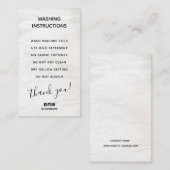 シンプルの洗濯指示木材 名刺 (正面/裏面)