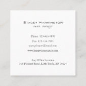 シンプルの清掃メイドサービスロゴ スクエア名刺 (裏面)