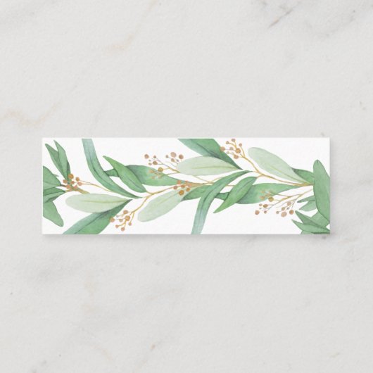 シンプルの澄んでシックな花の美容院の美容院 スキニー名刺 (裏面)