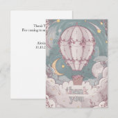 シンプルの熱気球 サンキューカード (正面/裏面)