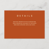 シンプルの燃結婚焼オレンジタイポグラフィ詳細 エンクロージャーカード (正面)