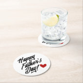 シンプルの父の日の書道|コースター ラウンドペーパーコースター (インサイチュ)