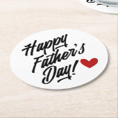 シンプルの父の日の書道|コースター ラウンドペーパーコースター (アングル)