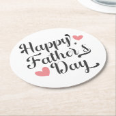 シンプルの父の日の書道|コースター ラウンドペーパーコースター (アングル)