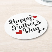 シンプルの父の日の書道|コースター ラウンドペーパーコースター (アングル)