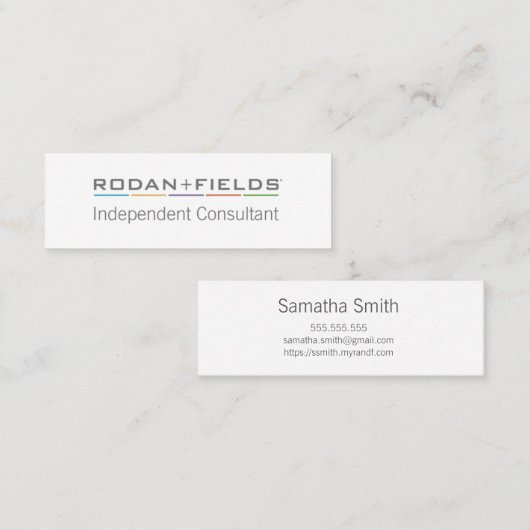 シンプルの独立したコンサルタントの名刺 スキニー名刺 (正面/裏面)