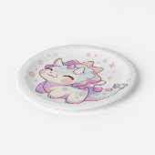 シンプルの甘い恐竜の赤ちゃんシャワー ペーパープレート (アングル)