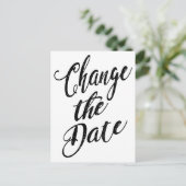 シンプルの発表日結婚を変更する ポストカード (スタンド正面)