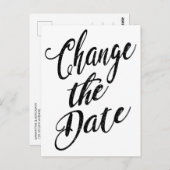 シンプルの発表日結婚を変更する ポストカード (正面/裏面)