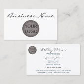 シンプルの白カスタム色のロゴと全業界の色 名刺 (正面/裏面)