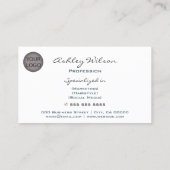 シンプルの白カスタム色のロゴと全業界の色 名刺 (裏面)