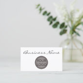 シンプルの白カスタム色のロゴと全業界の色 名刺 (スタンド正面)