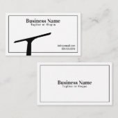 シンプルの白黒スキージ窓清掃 名刺 (正面/裏面)