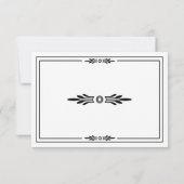 シンプルの白黒日付カードを保存 セーブザデート (裏面)